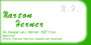 marton herner business card